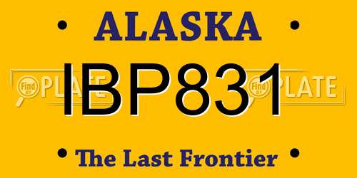 IBP831 Alaska License Plate