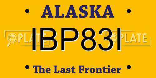 IBP83I Alaska License Plate