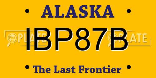 IBP87B Alaska License Plate