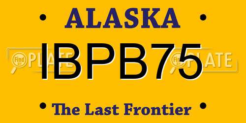 IBPB75 Alaska License Plate