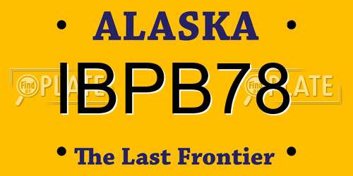 IBPB78 Alaska License Plate