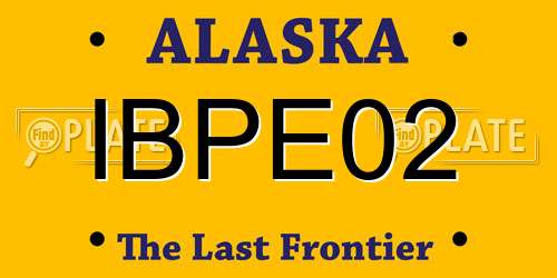 IBPE02 Alaska License Plate
