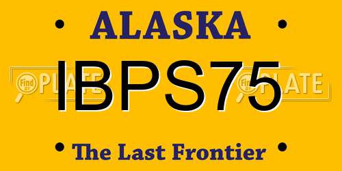 IBPS75 Alaska License Plate