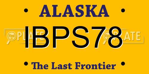 IBPS78 Alaska License Plate