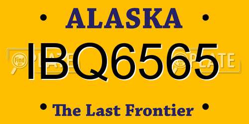 IBQ6565 Alaska License Plate