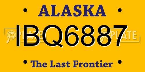 IBQ6887 Alaska License Plate