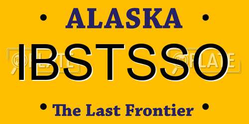 IBSTSSO Alaska License Plate