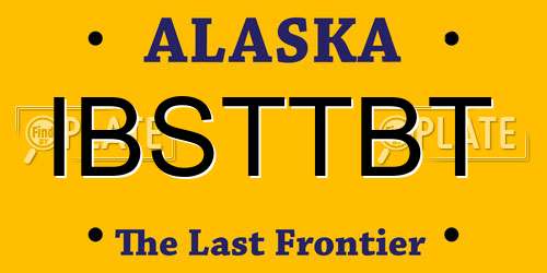 IBSTTBT Alaska License Plate
