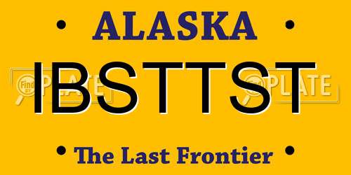 IBSTTST Alaska License Plate