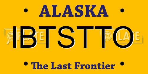 IBTSTTO Alaska License Plate