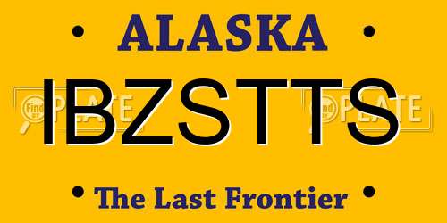 IBZSTTS Alaska License Plate