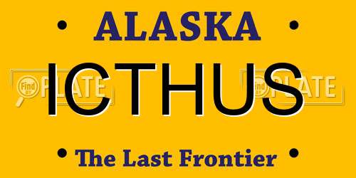 ICTHUS Alaska License Plate