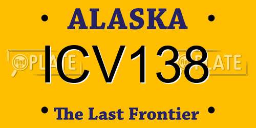 ICV138 Alaska License Plate