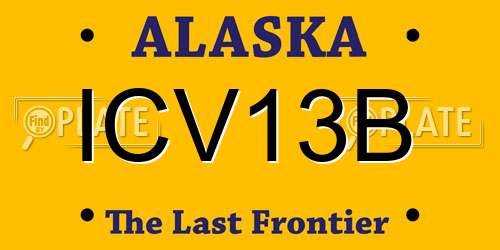 ICV13B Alaska License Plate
