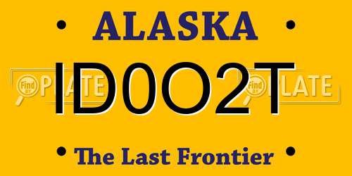 ID0O2T Alaska License Plate