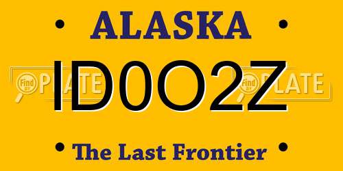 ID0O2Z Alaska License Plate