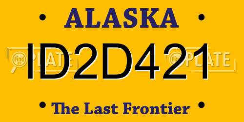 ID2D421 Alaska License Plate