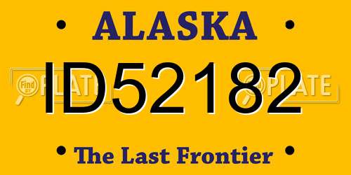 ID52182 Alaska License Plate