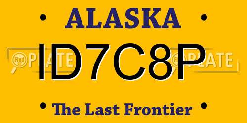 ID7C8P Alaska License Plate