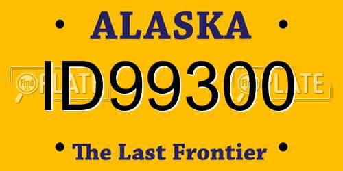 ID99300 Alaska License Plate
