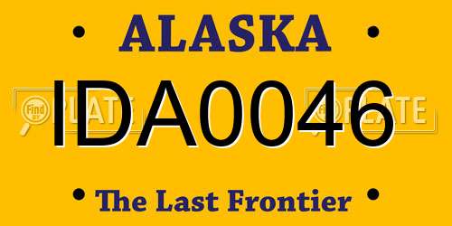 IDA0046 Alaska License Plate