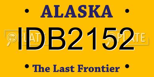 IDB2152 Alaska License Plate