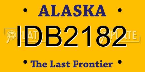 IDB2182 Alaska License Plate