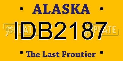 IDB2187 Alaska License Plate