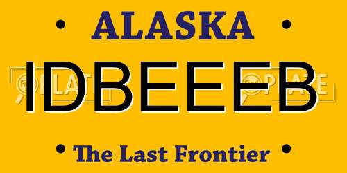 IDBEEEB Alaska License Plate