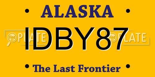 IDBY87 Alaska License Plate