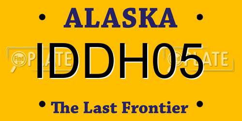 IDDH05 Alaska License Plate