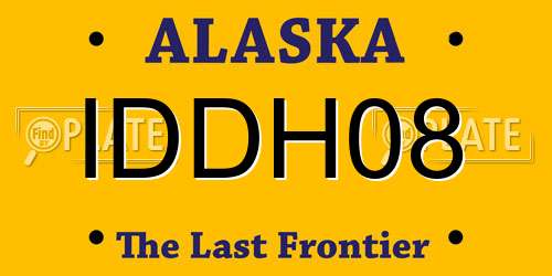 IDDH08 Alaska License Plate