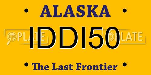 IDDI50 Alaska License Plate