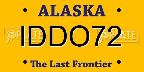 IDDO72 Alaska License Plate