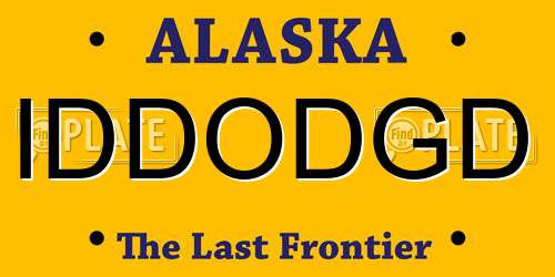 IDDODGD Alaska License Plate