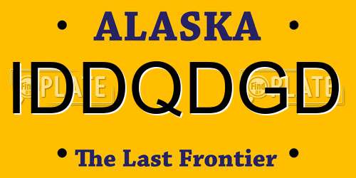 IDDQDGD Alaska License Plate