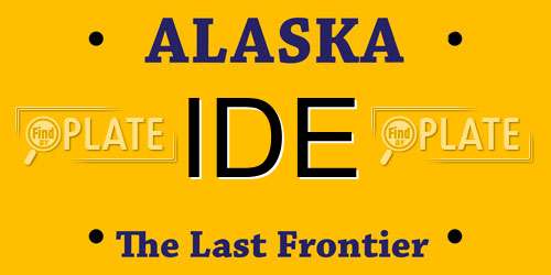 IDE Alaska License Plate