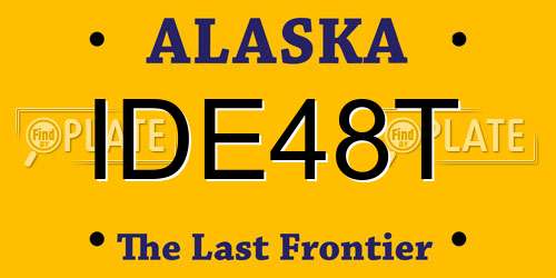 IDE48T Alaska License Plate