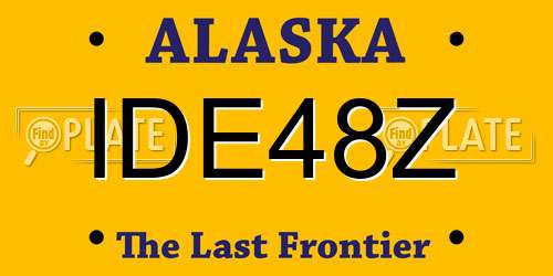 IDE48Z Alaska License Plate