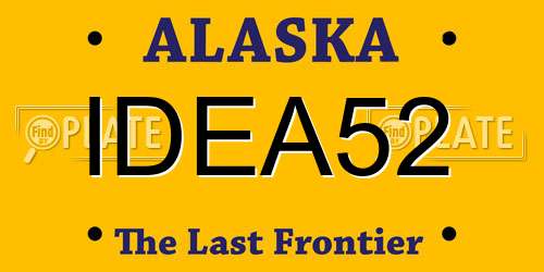 IDEA52 Alaska License Plate