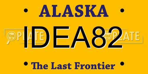 IDEA82 Alaska License Plate