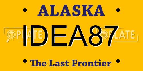 IDEA87 Alaska License Plate