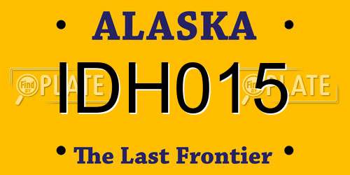 IDH015 Alaska License Plate