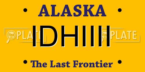 IDHIIII Alaska License Plate