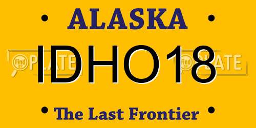 IDHO18 Alaska License Plate