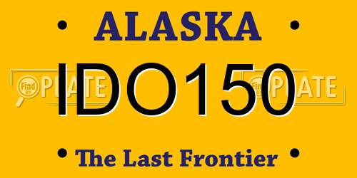 IDO150 Alaska License Plate
