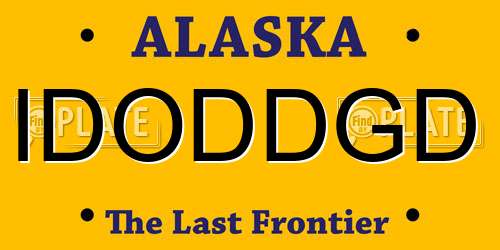 IDODDGD Alaska License Plate