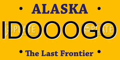 IDOOOGO Alaska License Plate