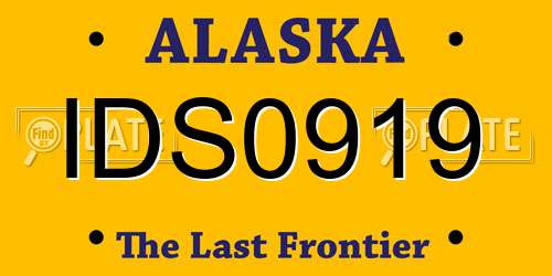 IDS0919 Alaska License Plate