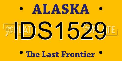 IDS1529 Alaska License Plate